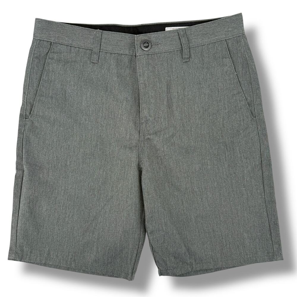 Volcom Frickin Charcoal Gray Chino Shorts Boys Size 18 XLarge 29 7"
